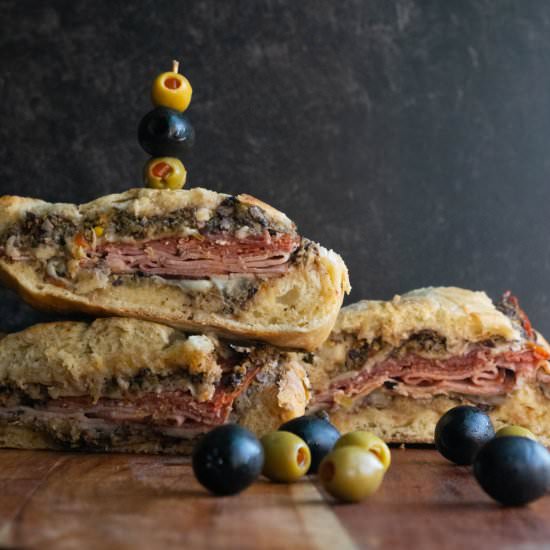 Spicy Muffuletta Oven Panini - Recipe photo by JawnsICooked