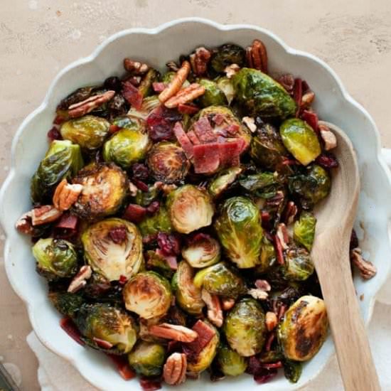Maple Balsamic Brussels Sprouts - Recipe photo by erinliveswhole