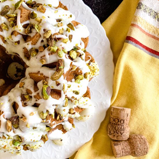 Pistachio-Cardamom Bundt - Recipe photo by NotEntirelyAverage