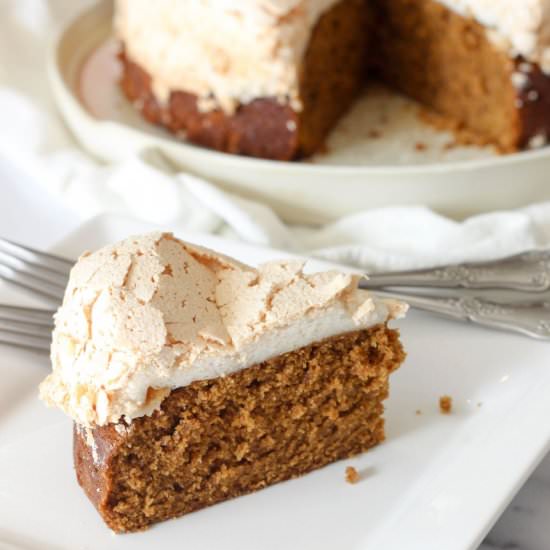 Gingerbread Meringue Cake - Recipe photo by DoughEyedBlog