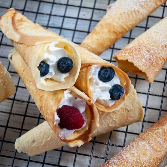 Norwegian Krumkake - Recipe photo by ramshacklepantry