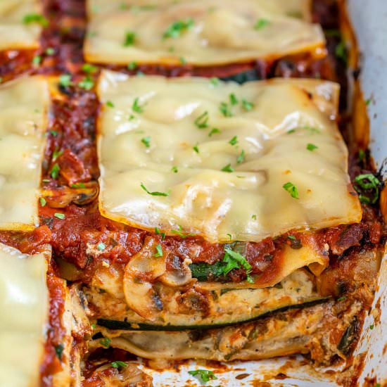 VEGAN ZUCCHINI LASAGNA - Recipe photo by healthyfitnessmeals