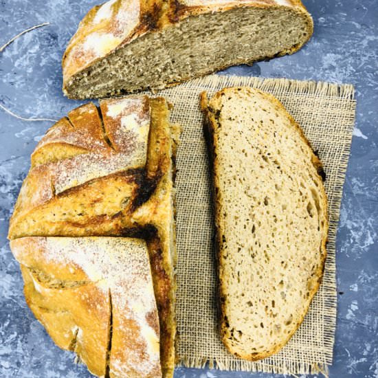 Sourdough atta bread - Recipe photo by spicytamarind
