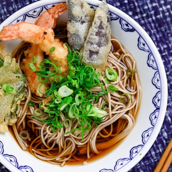 Classic Japanese Tempura Soba - Recipe photo by Sudachi Recipes