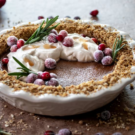 Butternut Squash Pie w Cranberries - Recipe photo by URBANBAKES