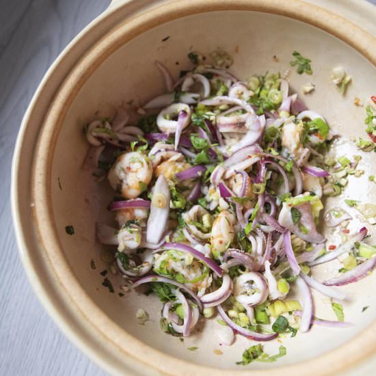 Thai seafood salad - Recipe photo by foodmakesmehappy