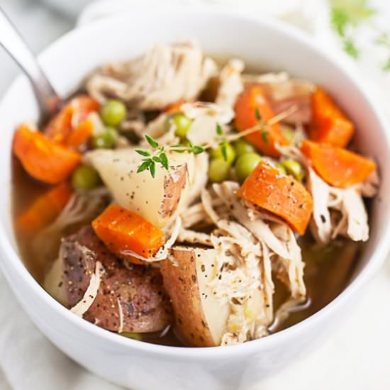Slow Cooker Chicken Potato Soup - Recipe photo by therusticfoodie