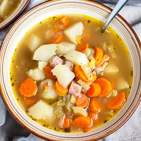 Healthy Ham and Potato Soup - Recipe photo by therusticfoodie