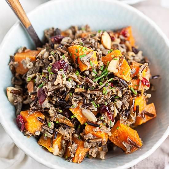 Fall Harvest Wild Rice Salad - Recipe photo by therusticfoodie
