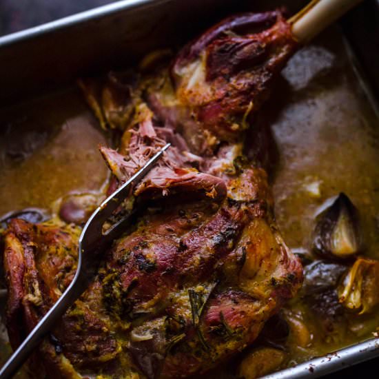 Slow Cooked Lamb Shoulder - Recipe photo by tiffinandteaofficial