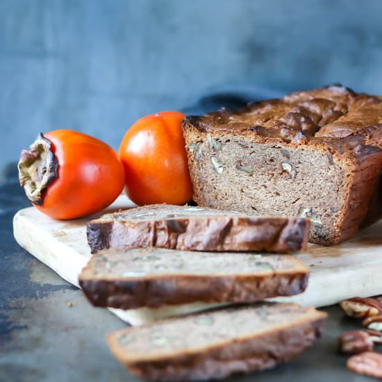Persimmon Bread with Pecans - Recipe photo by veggie desserts