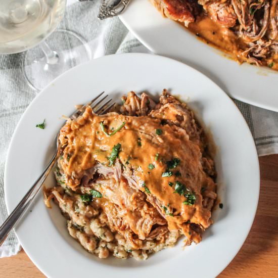 milk braised pork with pumpkin - Recipe photo by Allons-Eat