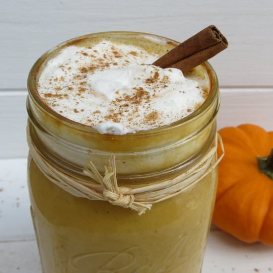 Pumpkin Spice Kefir Smoothie - Recipe photo by The Traveling Dietitian