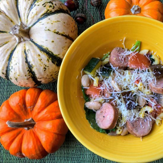 One Pot Chicken Apple Sausage Pasta - Recipe photo by Platein28