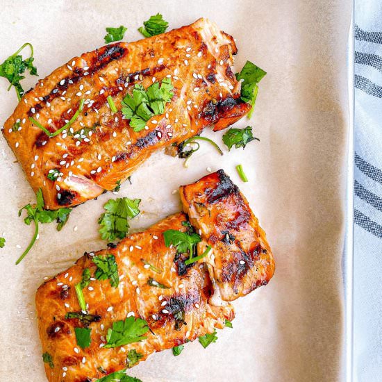 Healthy Teriyaki Glazed Salmon - Recipe photo by Honestfoodie_blog