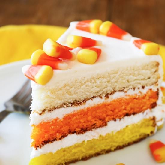 Candy Corn Cake - Recipe photo by pipandebby