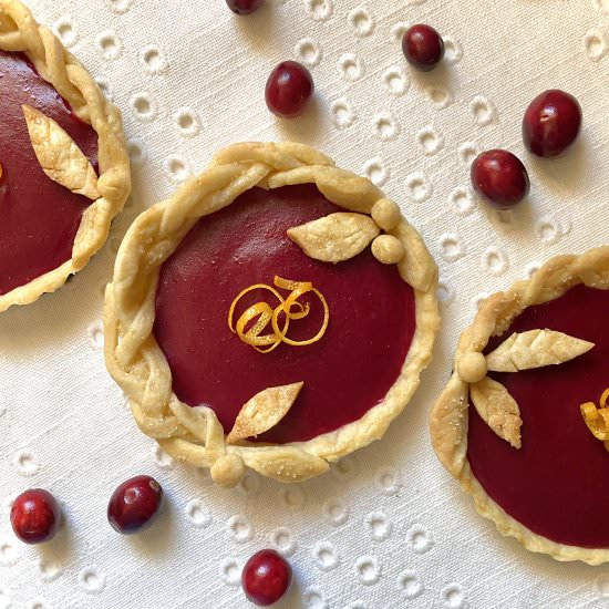 Cranberry Curd Tarts - Recipe photo by thirstyradish