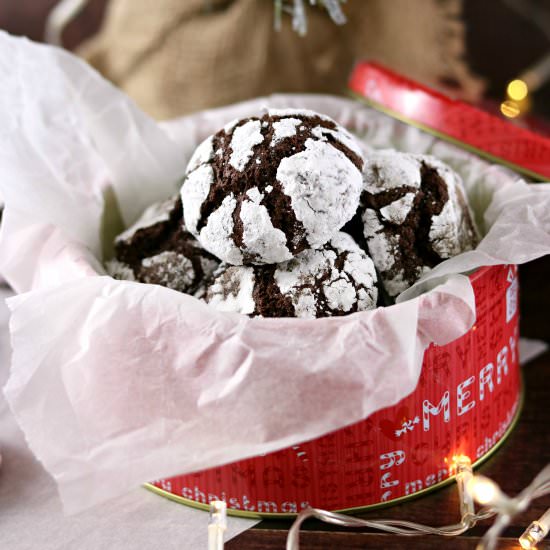 Easy Chocolate Crinkle Cookies - Recipe photo by SouthernInLaw