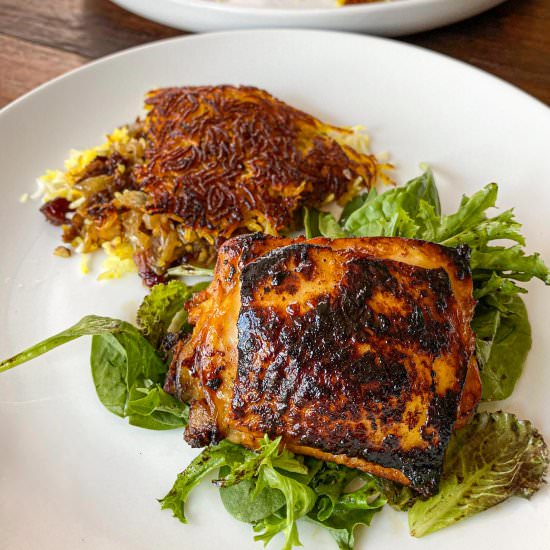 Saffron Lemon Chicken w/Persian Ric - Recipe photo by GiangisKitchen