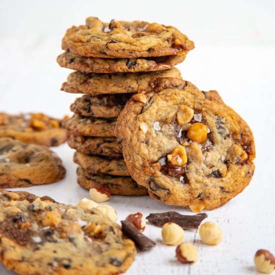 Hazelnut Chocolate Chip Cookies - Recipe photo by bakesbybrownsugar