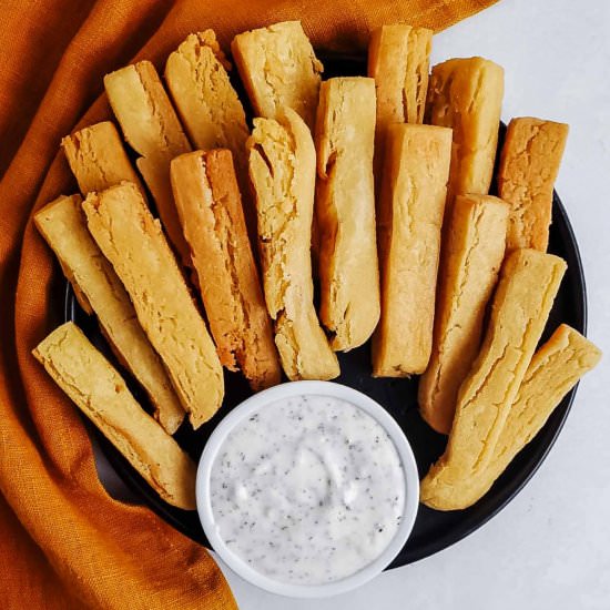 Chickpea Fries (quick & easy) - Recipe photo by brokebankvegan