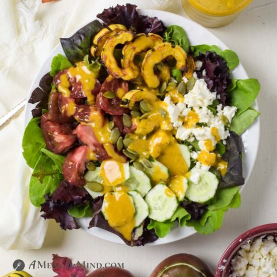 Roasted Delicata Squash Salad - Recipe photo by a meal in mind