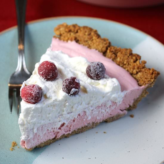 Cranberry-Pomegranate Mousse Pie - Recipe photo by Food Gal