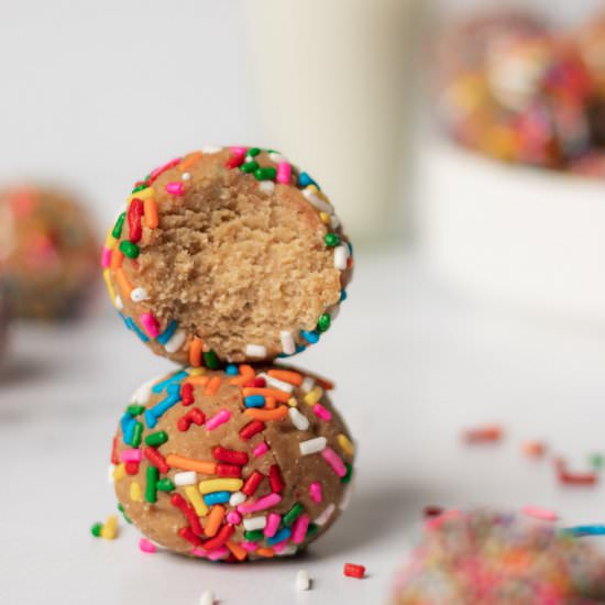 Cake Batter Protein Balls - Recipe photo by Donut Worry Be Healthy