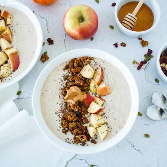 Cinnamon Apple Smoothie Bowl - Recipe photo by Bite Out of Life Nutrition