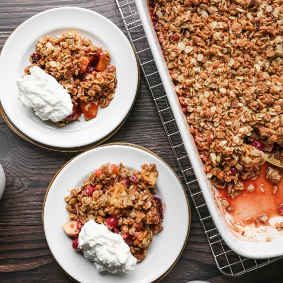 Gluten Free Cranberry Apple Crisp - Recipe photo by smallfarmbiglife