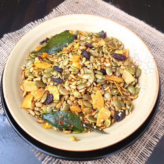 Pumpkin Seeds SAvory Snack Mix - Recipe photo by ProfusionCurry