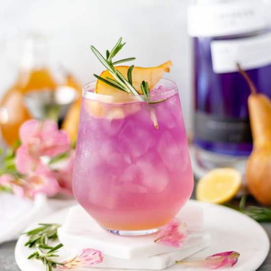 Empress Pear-Rosemary Gin Cocktail - Recipe photo by Alifedelicious