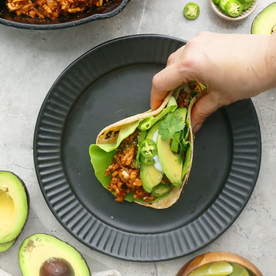 Ground Chicken Tacos - Recipe photo by kitchenathoskins