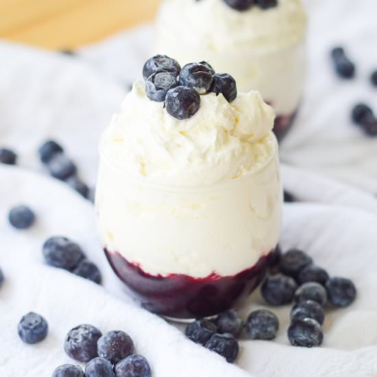 Keto Blueberry Cheesecake Cups - Recipe photo by lifebeginswithdessert