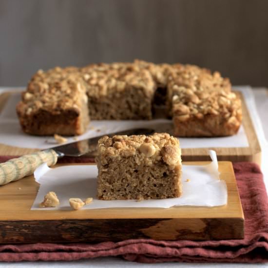 malted hazelnut coffee cake - Recipe photo by davebakes