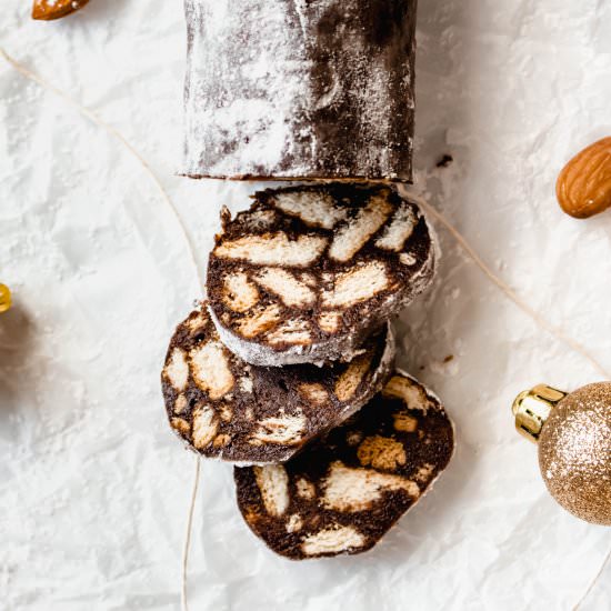 No-Egg Russian Chocolate Salami - Recipe photo by damnspicy