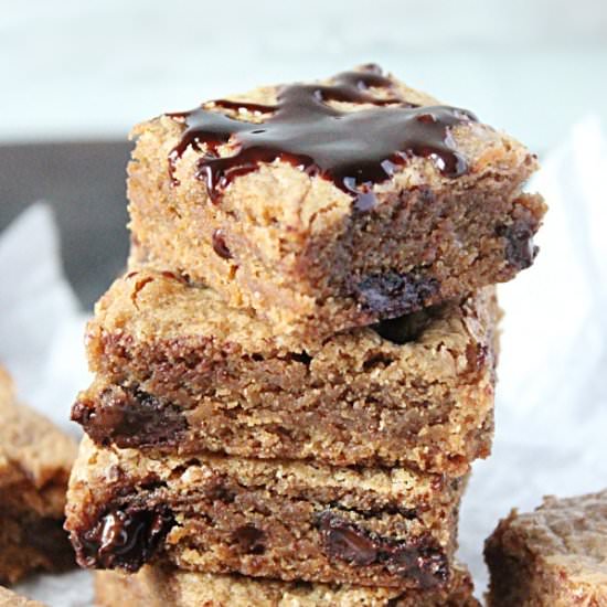 Chocolate Chip Blondies - Recipe photo by biggreenhouse