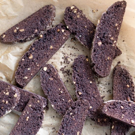 Chocolate Peanut Biscotti GF - Recipe photo by a zest for life
