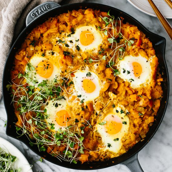 Orange Shakshuka - Recipe photo by Downshiftology