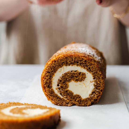 Pumpkin swiss roll - Recipe photo by Shecanteatwhat