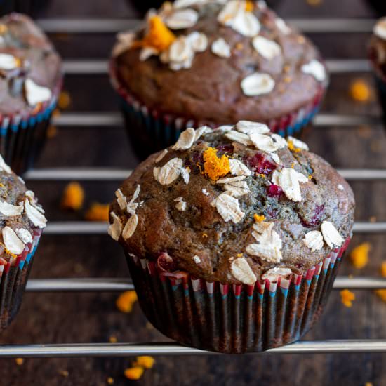Cranberry Sauce Muffins - Recipe photo by Healthy World Cuisine