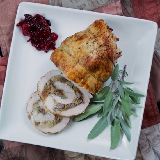 Turkey Roulade & Sausage Stuffing - Recipe photo by Flipped-Out Food