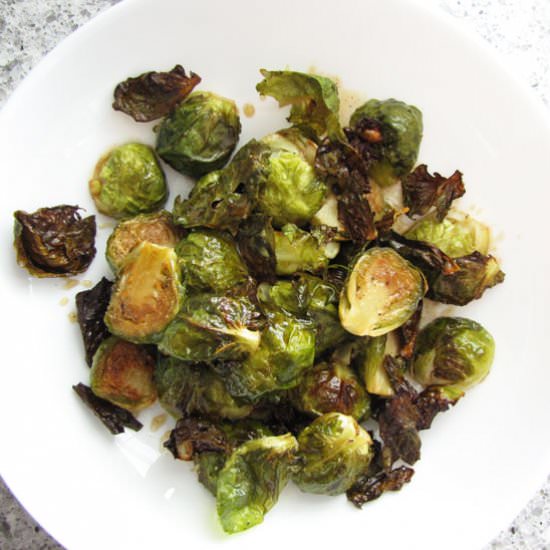 Maple Balsamic Brussels Sprouts - Recipe photo by foodinbrief