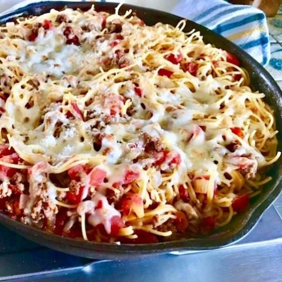 Skillet Spaghetti - Recipe photo by Kitchengetaway