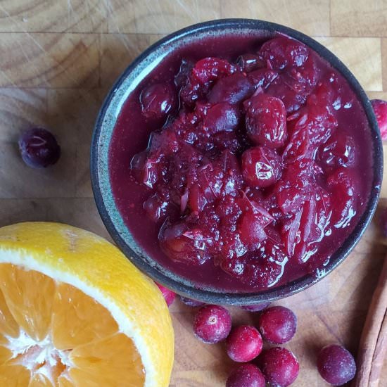 Cranberry Sauce - Recipe photo by ChickpeasAndSpice