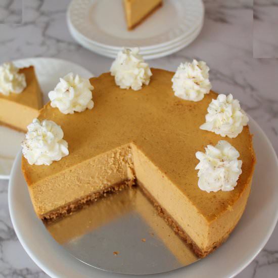 Pumpkin Cheesecake - Recipe photo by livingsmartandhealthy