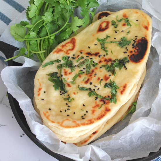 Homemade Naan Bread [Garlic Naan] - Recipe photo by livingsmartandhealthy