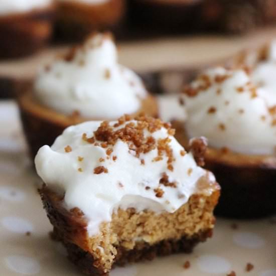 Mini Pumpkin Cheesecake - Recipe photo by A Simple Tweak
