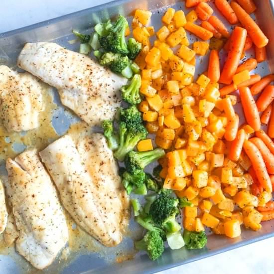 Sheet Pan Honey-Mustard Haddock - Recipe photo by Herbs and Flour