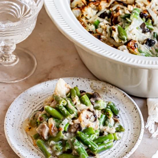GF Vegan Green Bean Casserole - Recipe photo by Healthy Little Vittles